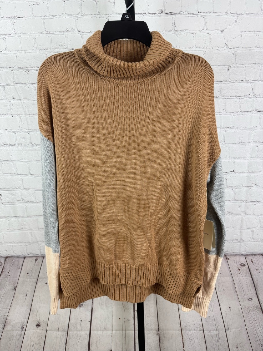 Tularosa Edina Colorblock Turtleneck Sweater Size Medium